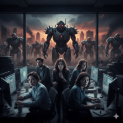 dystopiakuva tekoälystä ja roboteista